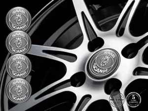 Saab Etichetta Cupola Stile Distintivi Ruota Pregiati
